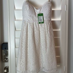 NWT Joanna Dress Resort White Circle Lace